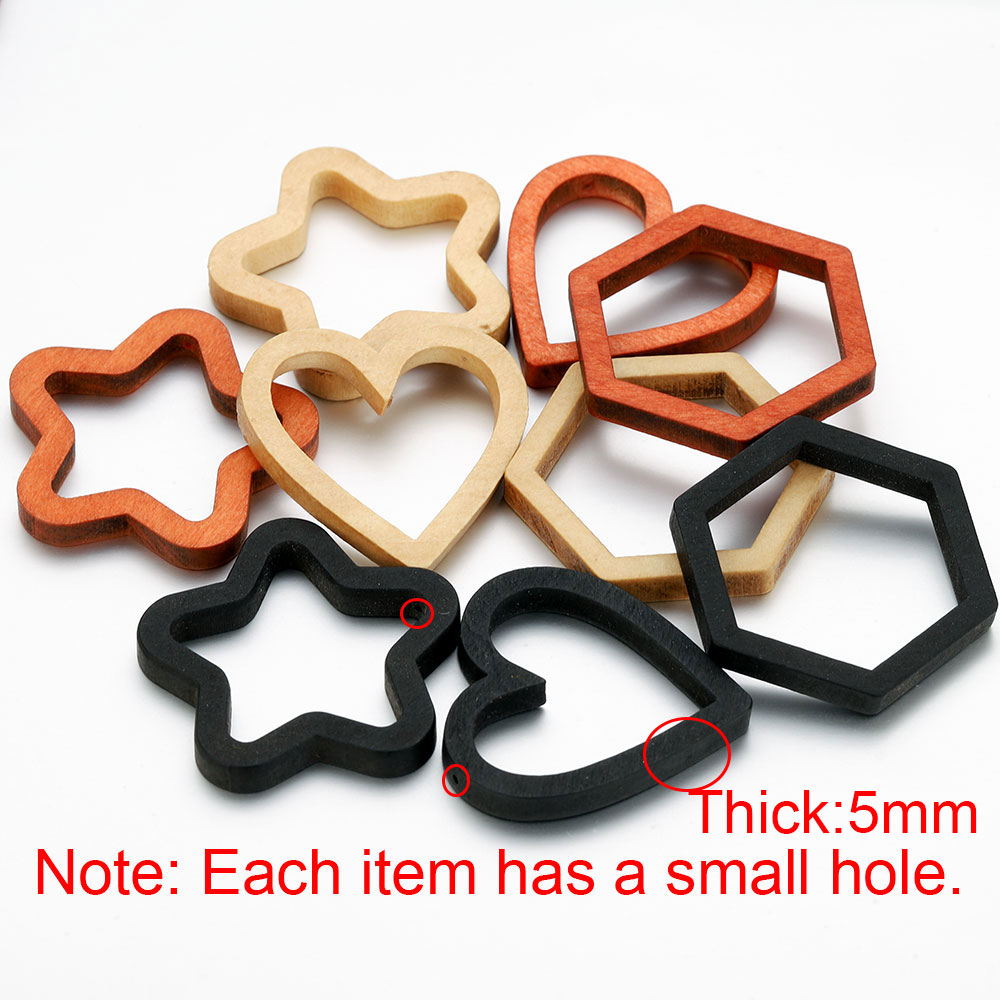 10pcs Wood Heart Square Silico - Resin Crafts のレビューと価格