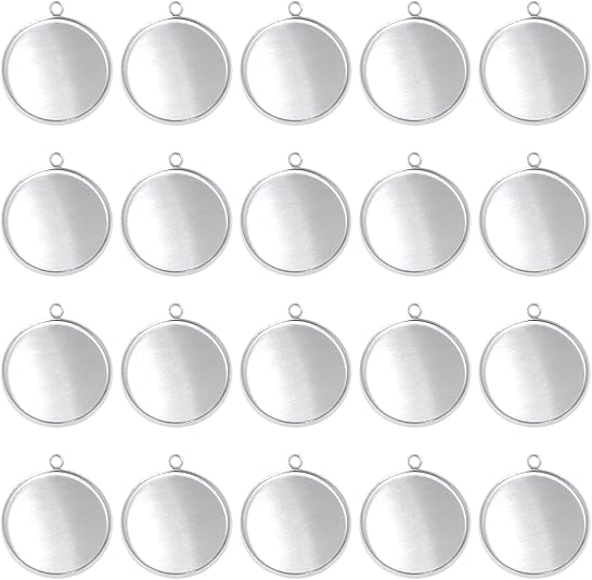 20 Pieces Stainless Steel Roun - Resin Crafts のレビューと価格