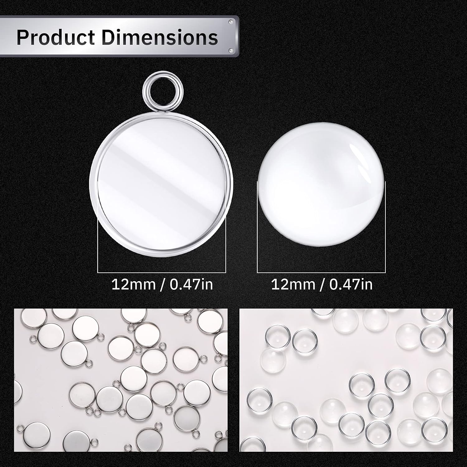 20 Pieces Stainless Steel Roun - Resin Crafts のレビューと価格
