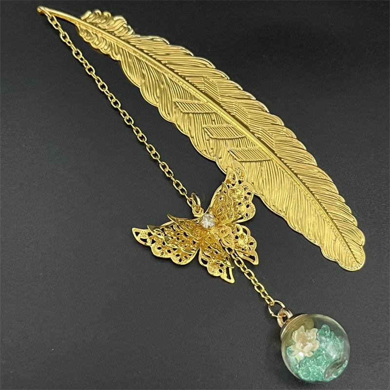 1PC Metal Bookmark Creative Im - Dried Flower Bulk のレビューと価格