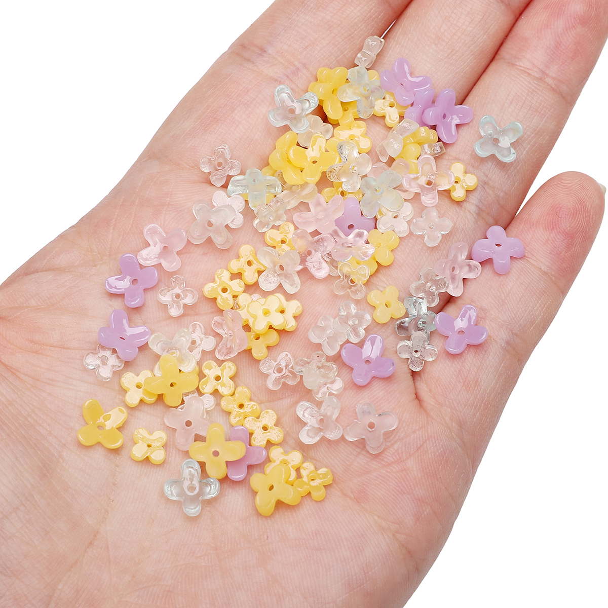 20pcs 5 7mm Resin 4 Petals Flo - Flower Preservation Resin のレビューと価格