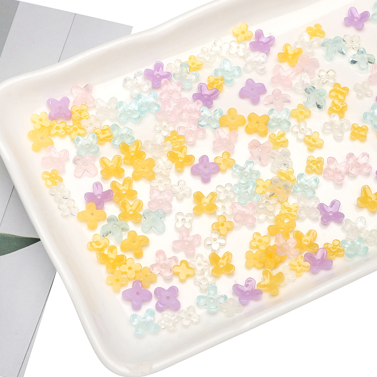 20pcs 5 7mm Resin 4 Petals Flo - Flower Preservation Resin のレビューと価格