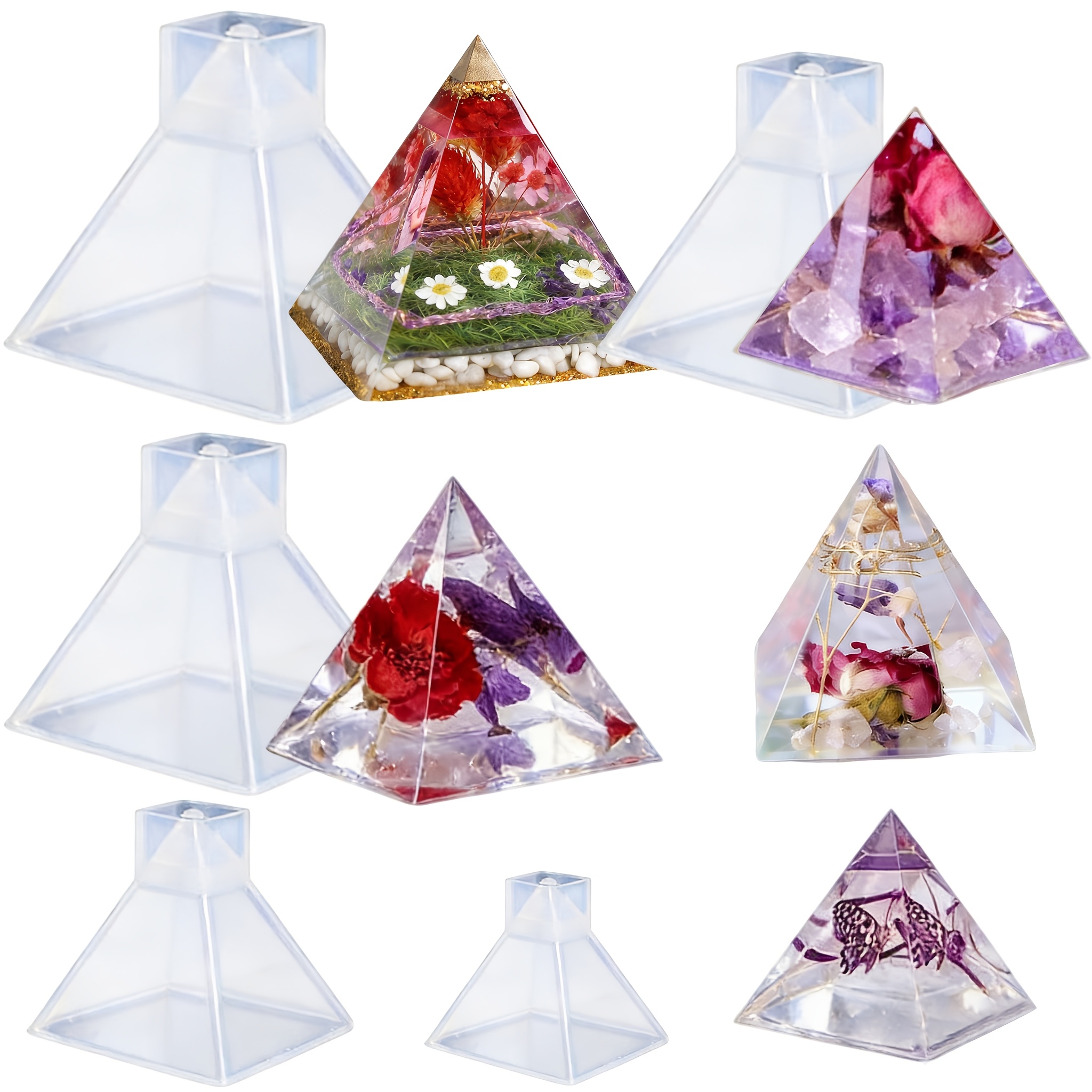 5pc- Pyramid resin molds of va - Resin Jewelry Kit のレビューと価格