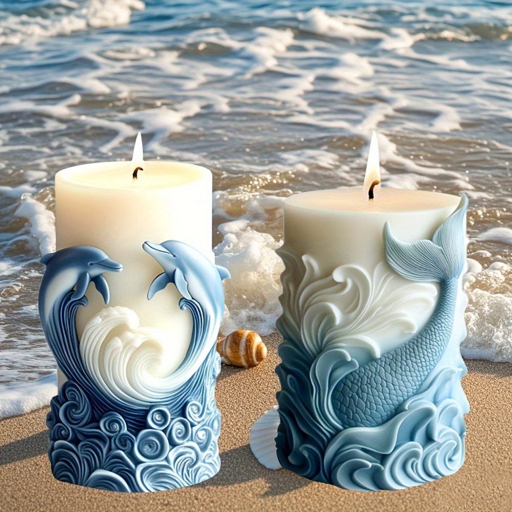 Ocean Theme Silicone Candle Mo - Resin Ocean Wave Mold のレビューと価格