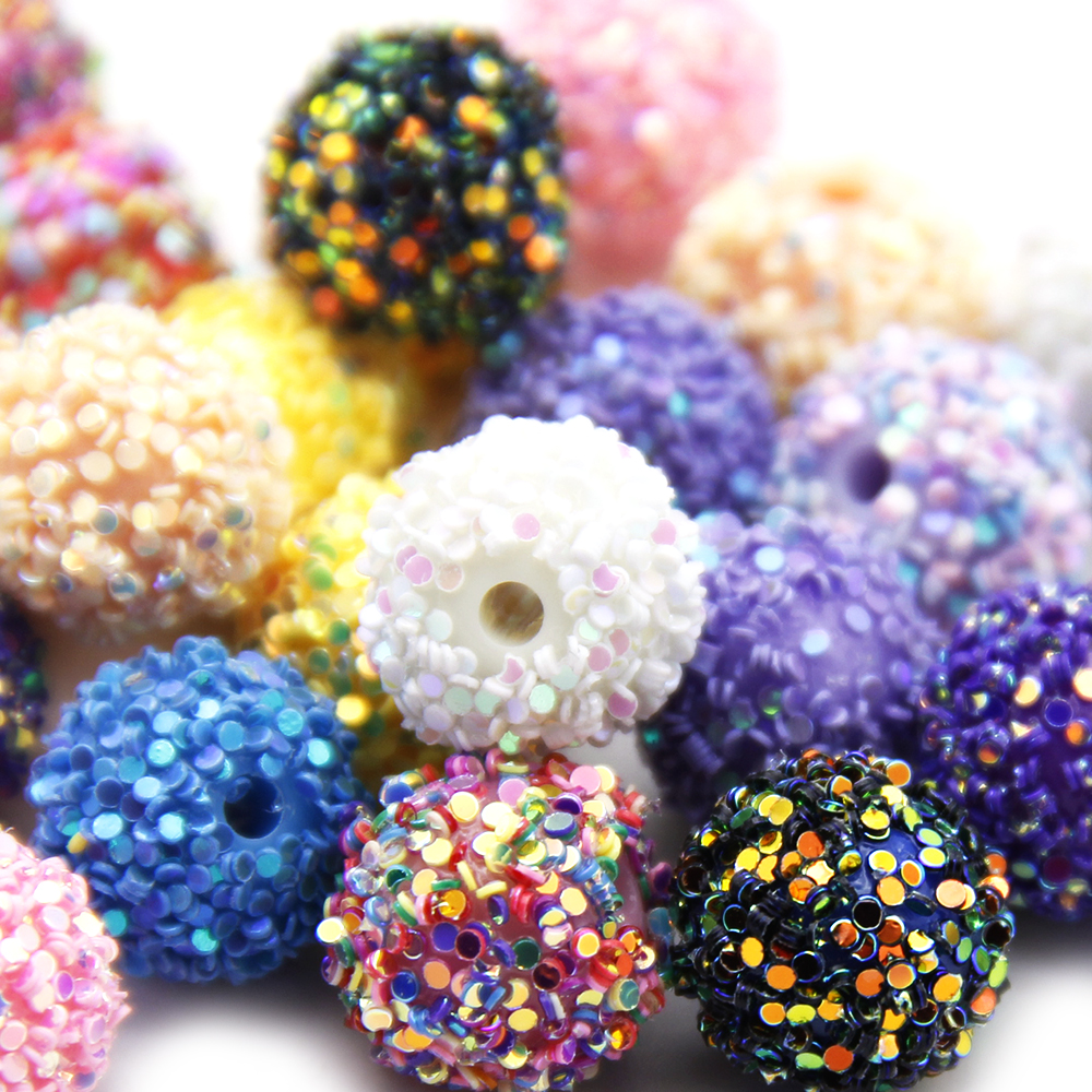 5pcs/pack Glitter Resin Beads, - Resin Glitter Pack のレビューと価格