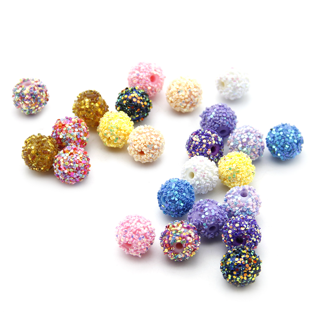 5pcs/pack Glitter Resin Beads, - Resin Glitter Pack のレビューと価格