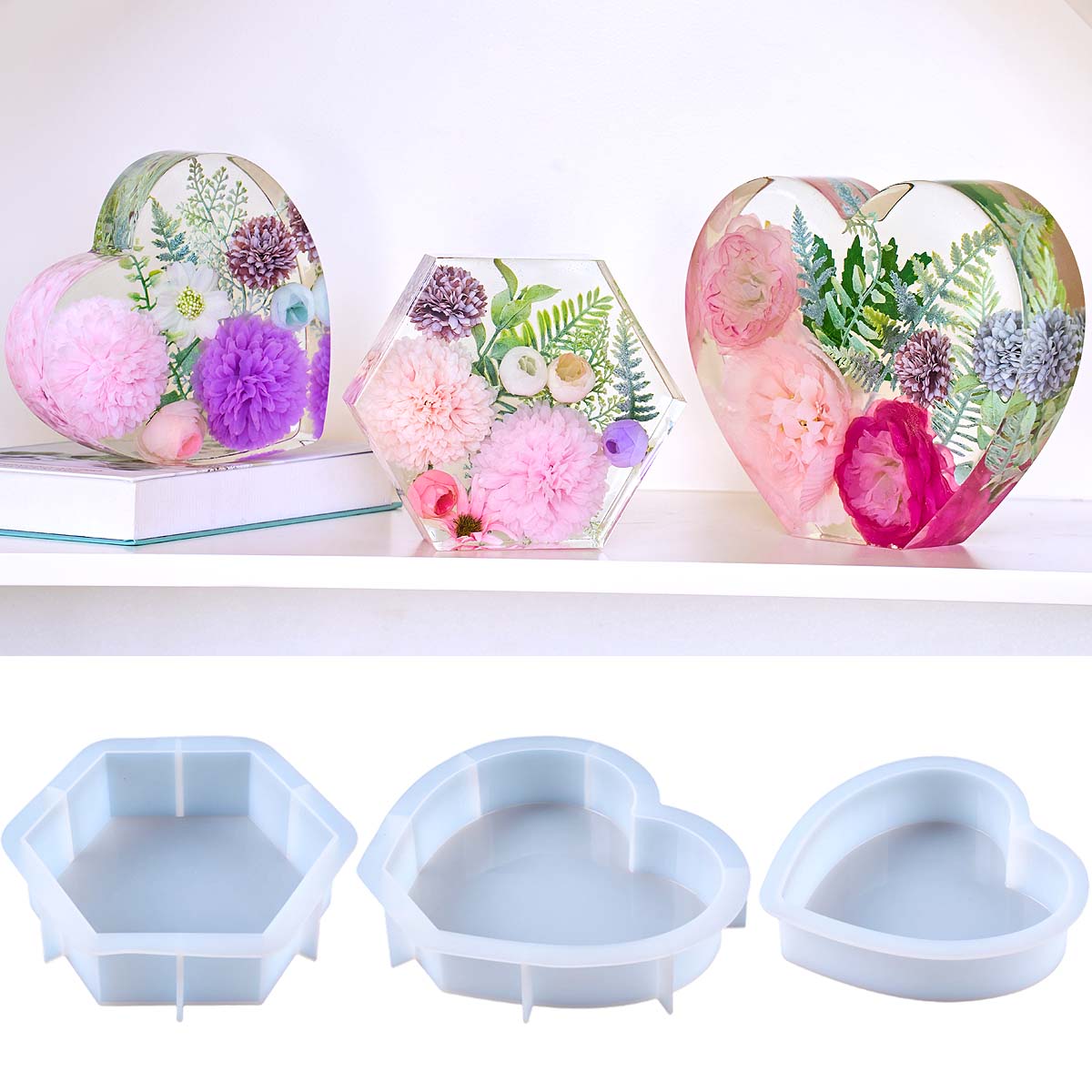 Large Love Silicone Mold DIY H - Flower Preservation Resin のレビューと価格