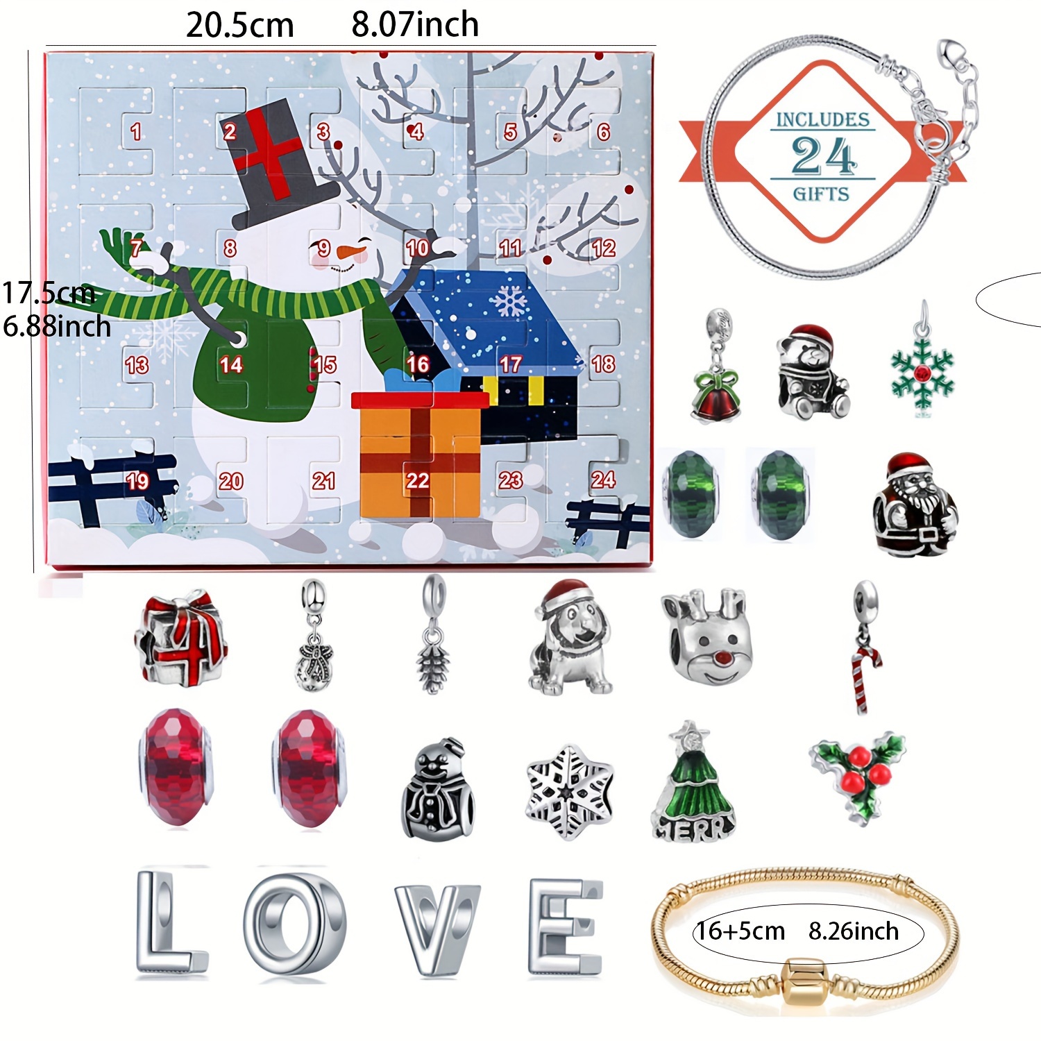 Snowman Christmas Advent Calen - Resin Jewelry Kit のレビューと価格
