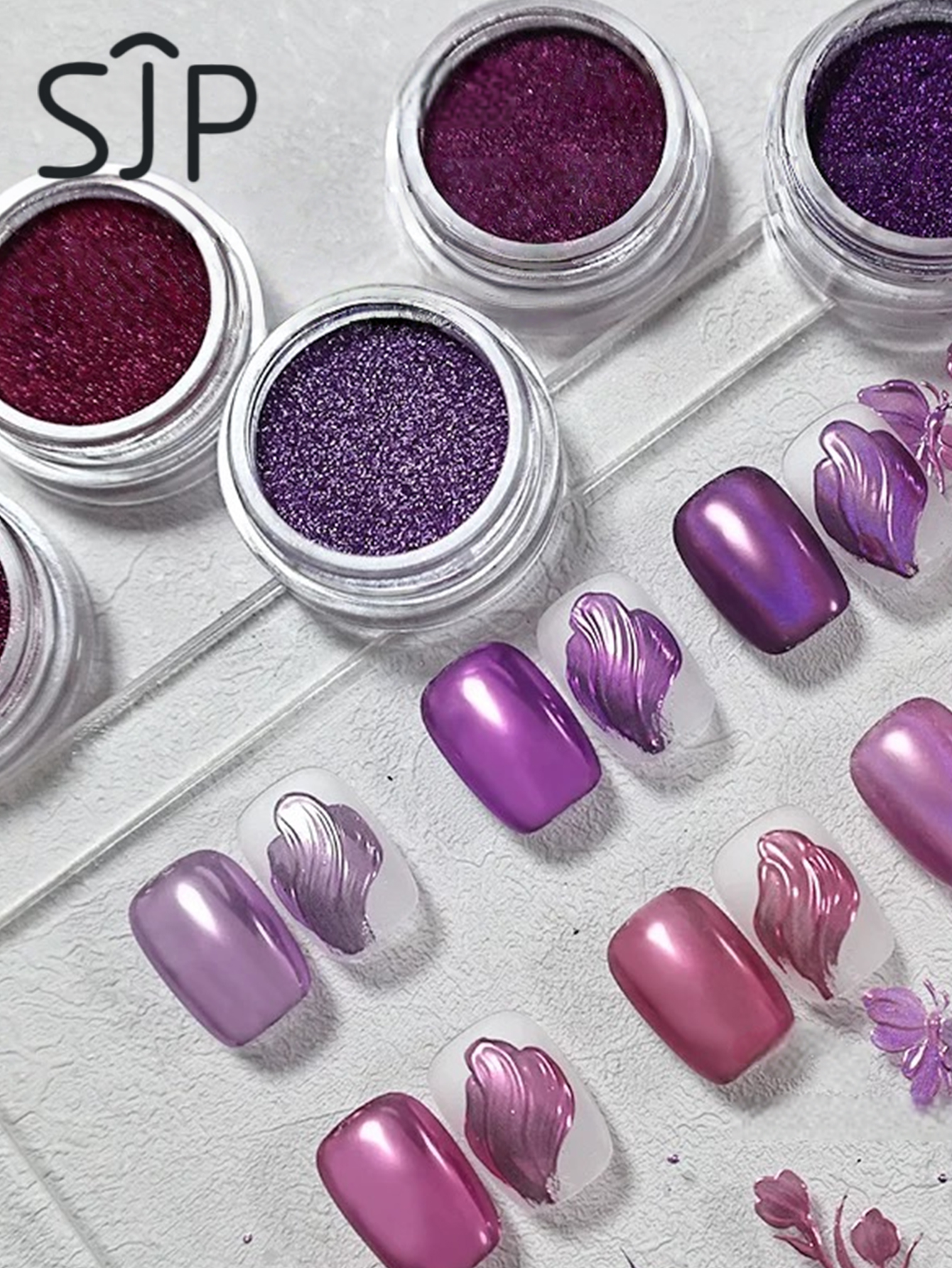 6-piece Electric Purple Series - Resin Glitter Pack のレビューと価格