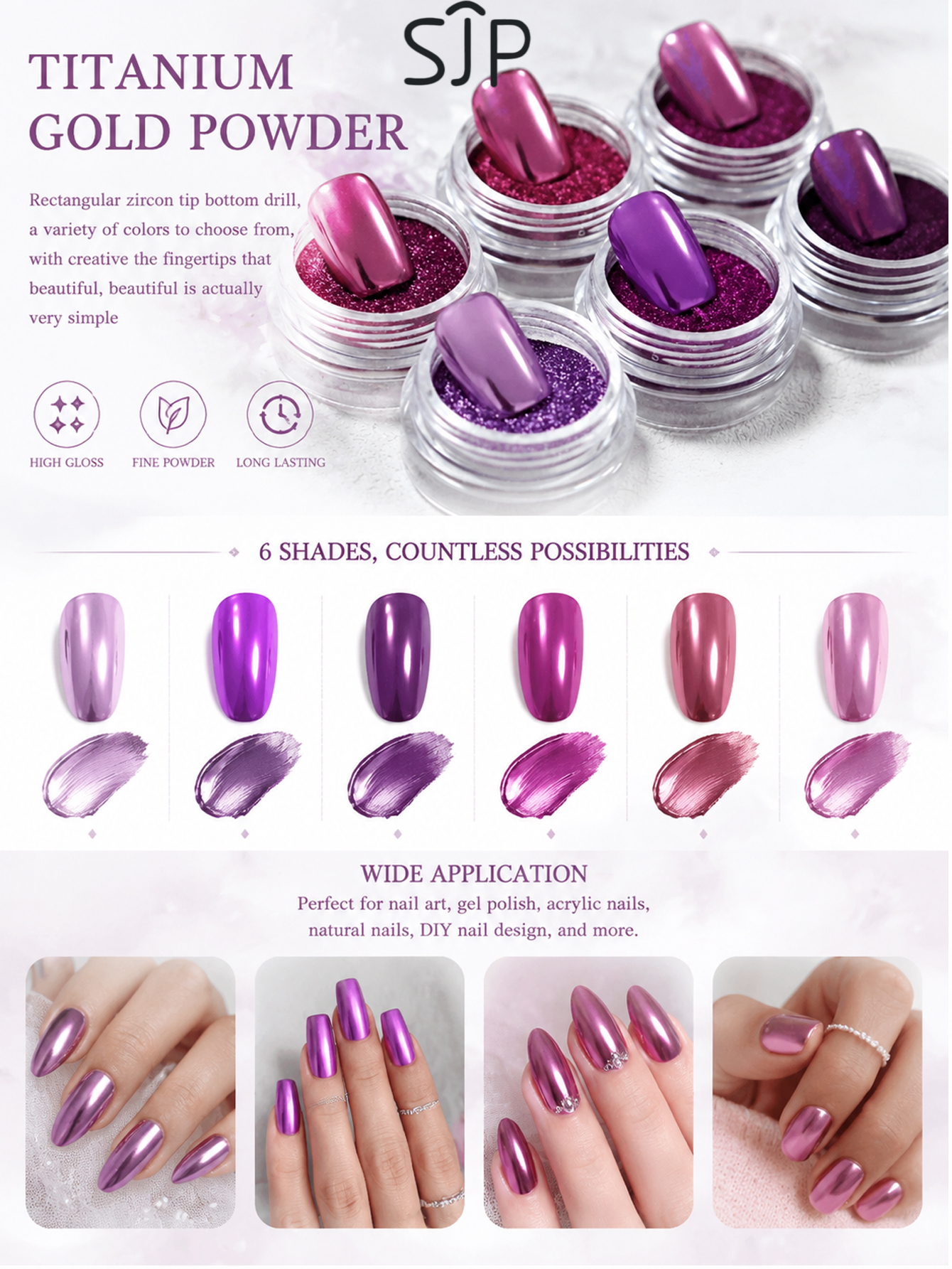 6-piece Electric Purple Series - Resin Glitter Pack のレビューと価格