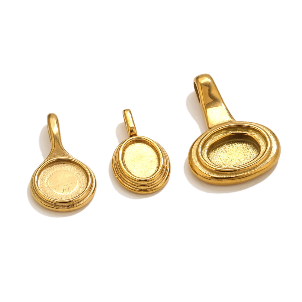 5pcs Stainless Steel Round Ova - Resin Crafts Diy のレビューと価格