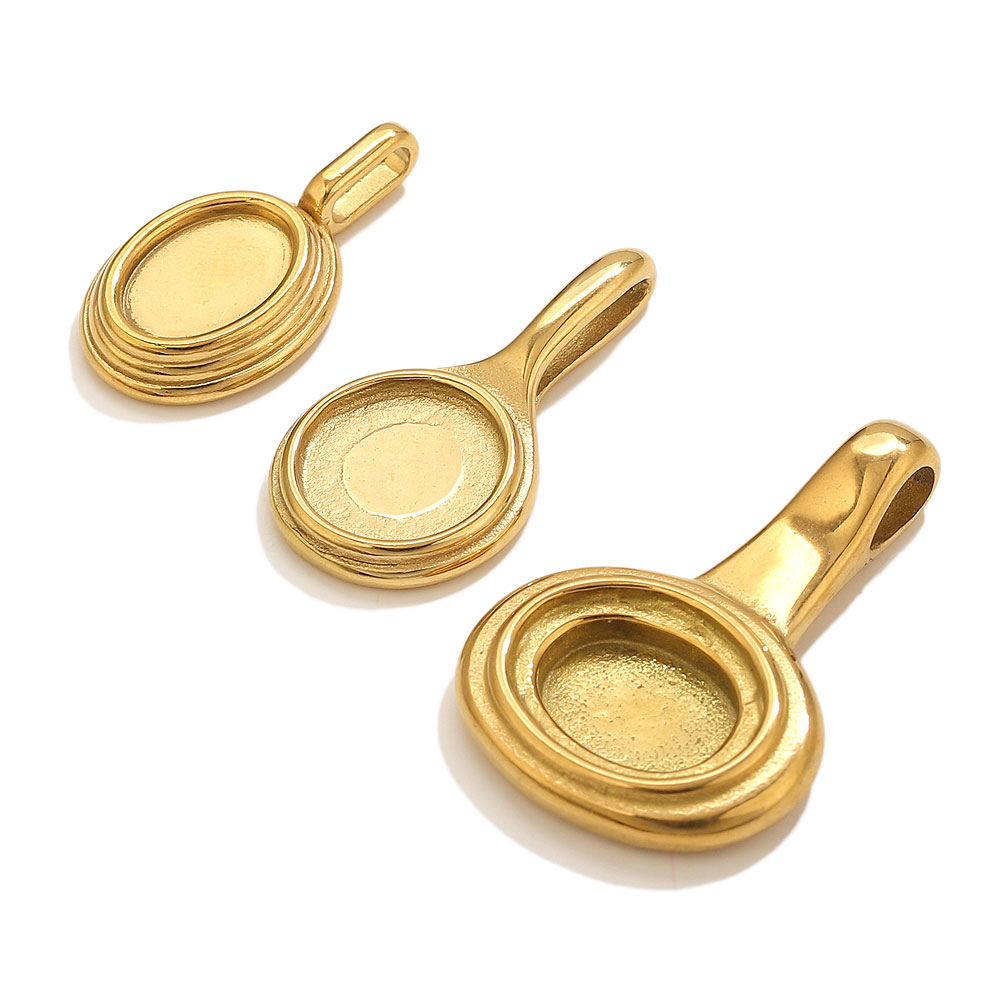 5pcs Stainless Steel Round Ova - Resin Crafts Diy のレビューと価格