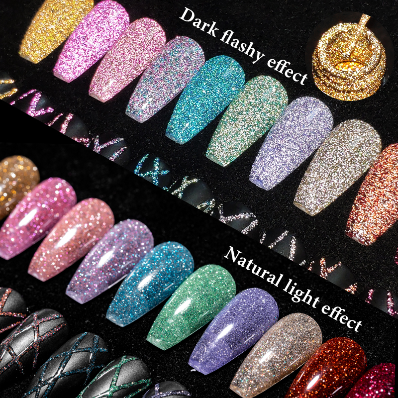 2/4/6pcs Reflective Glitter Li - Resin Glitter Pack のレビューと価格