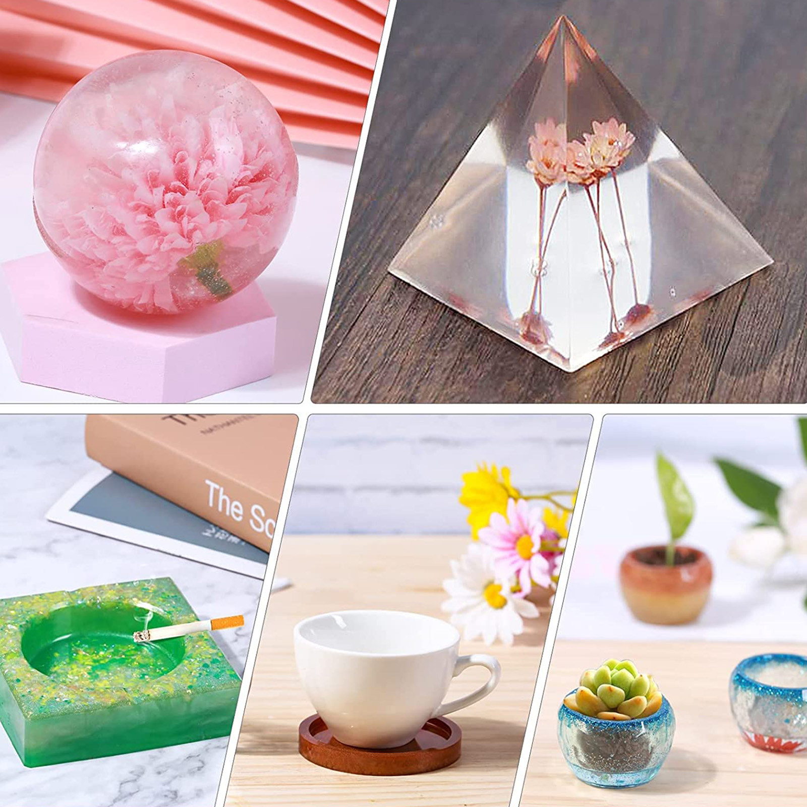 2Sets Transparent Epoxy Resin  - Resin Jewelry Kit のレビューと価格