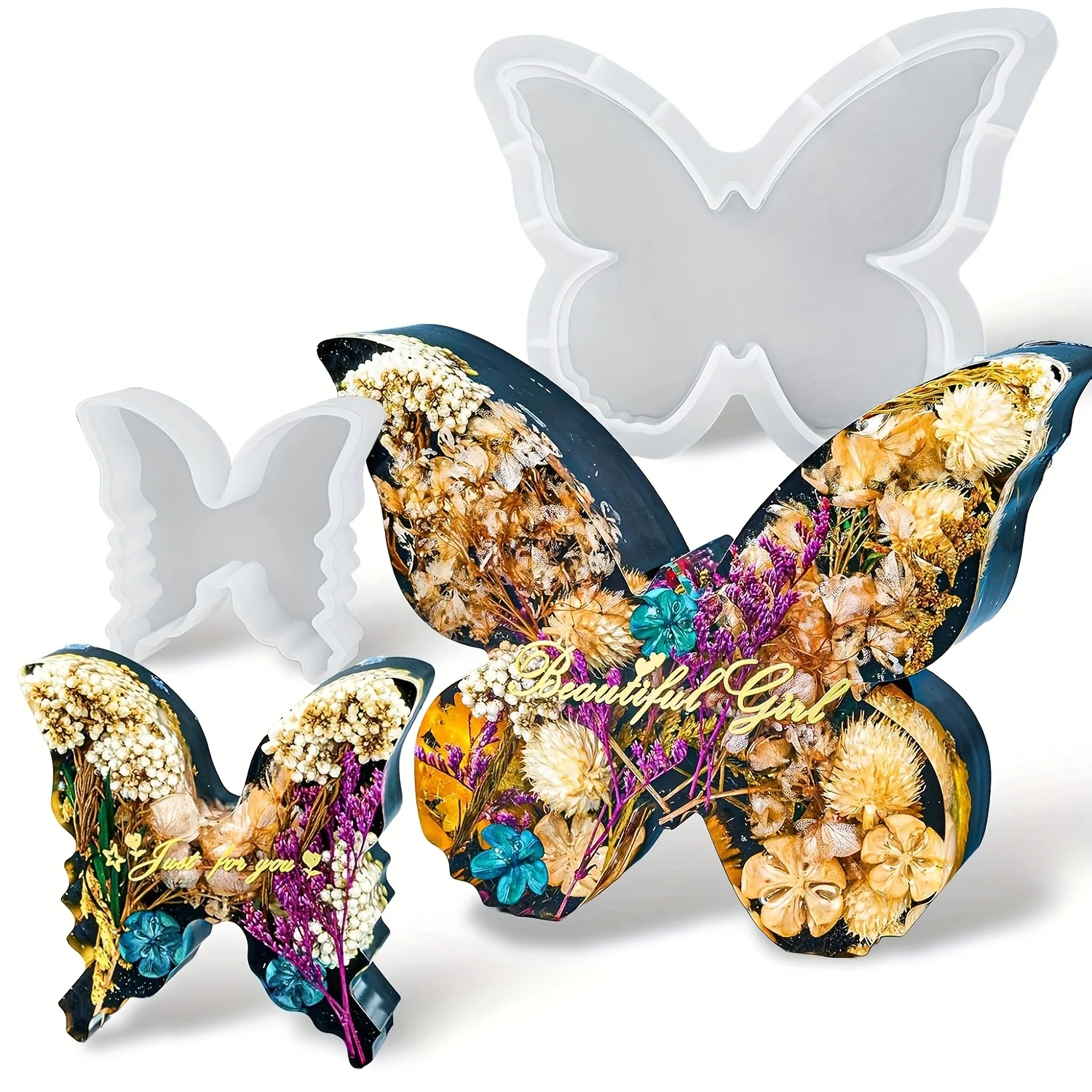 Two sizes of butterfly resin m - Flower Preservation Resin のレビューと価格