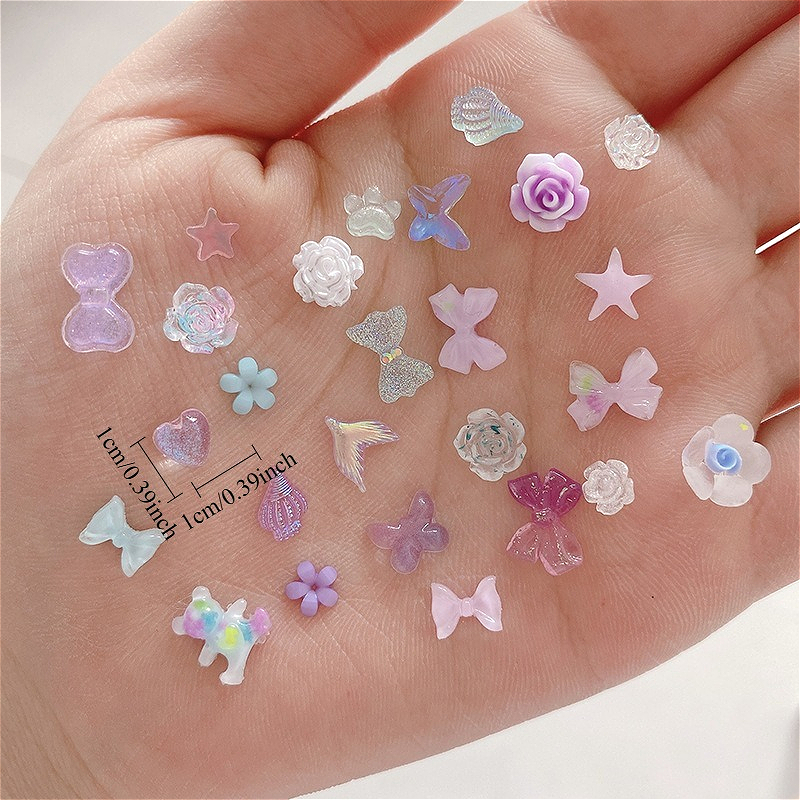 50pcs/pack Luminous Light Resi - Resin Glitter Pack のレビューと価格
