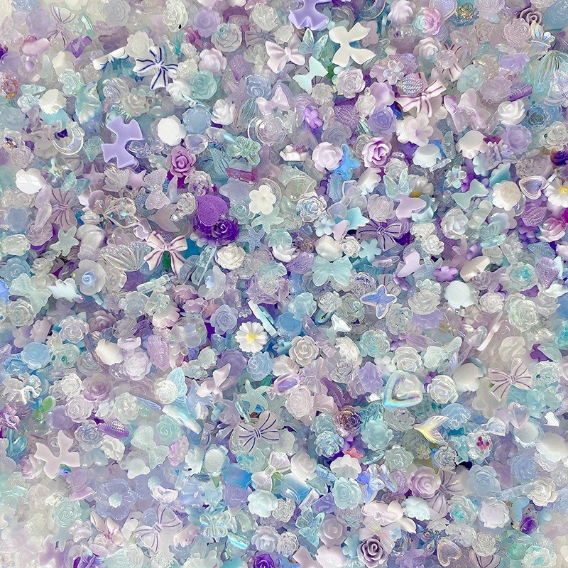 50pcs/pack Luminous Light Resi - Resin Glitter Pack のレビューと価格