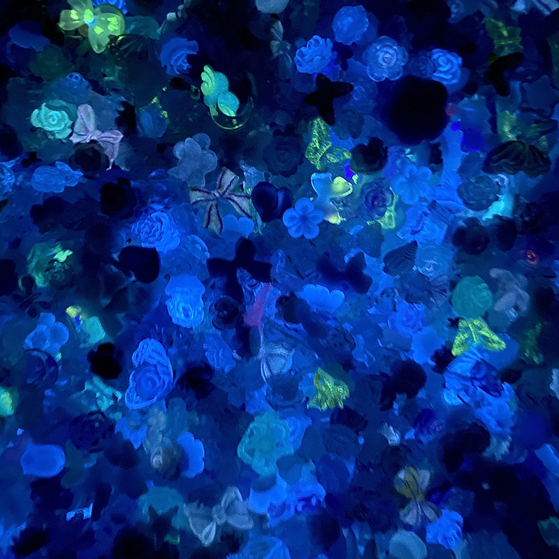 50pcs/pack Luminous Light Resi - Resin Glitter Pack のレビューと価格