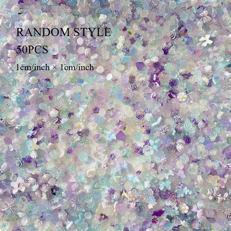50pcs/pack Luminous Light Resi - Resin Glitter Pack のレビューと価格