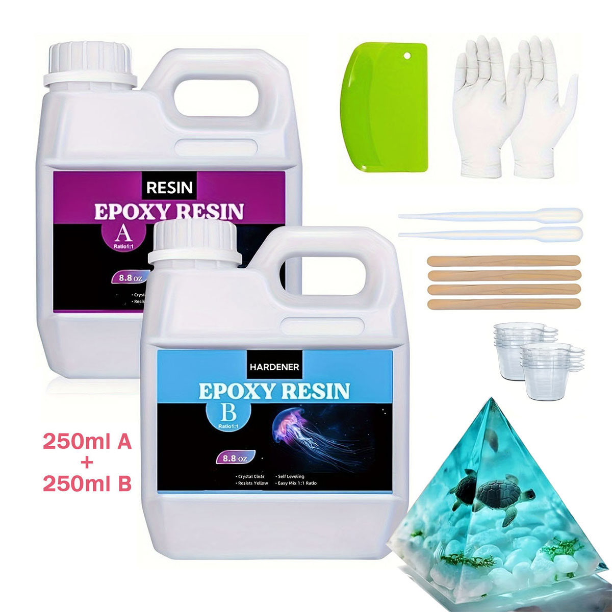 125ml/250ml Crystal Clear Cast - Resin Jewelry Kit のレビューと価格
