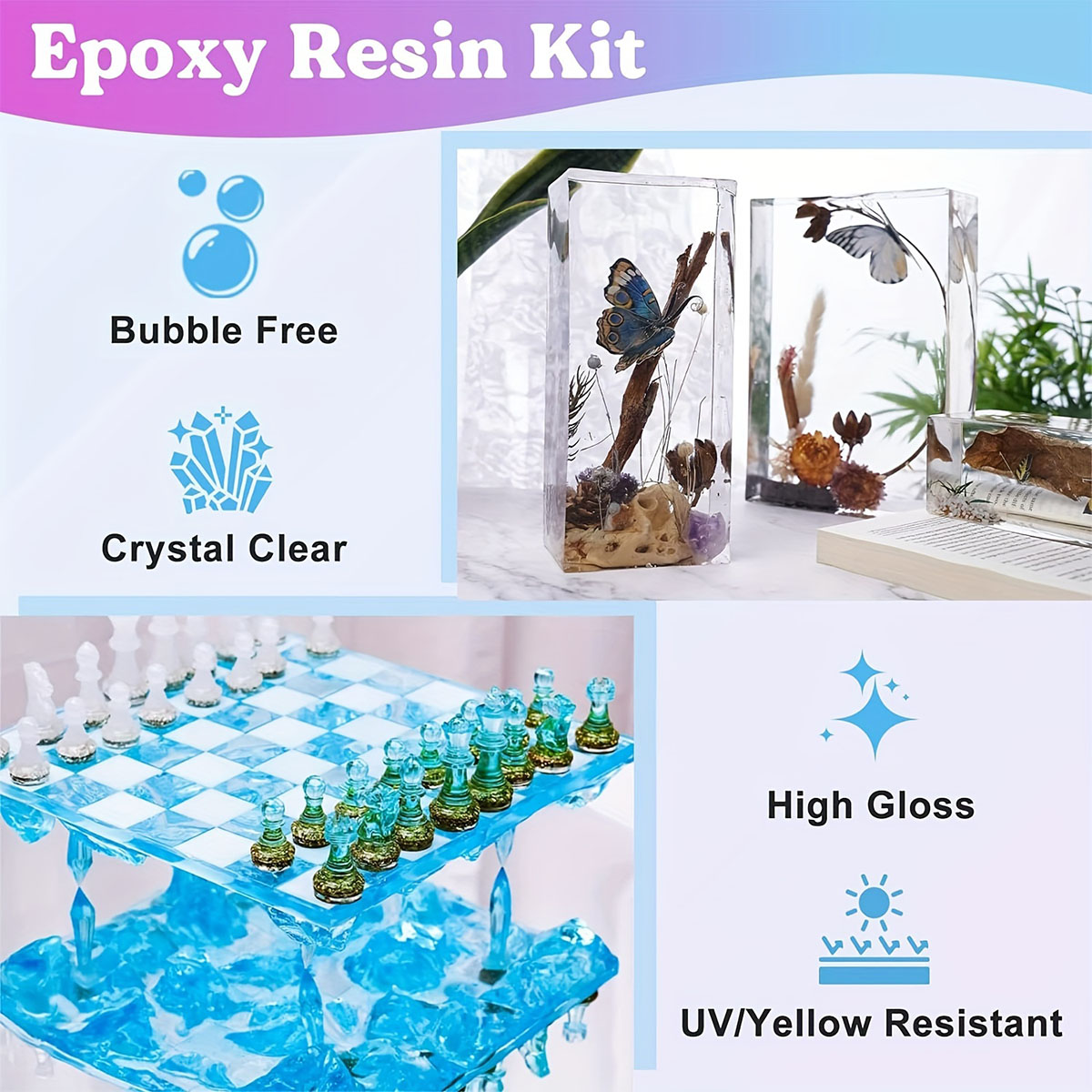 125ml/250ml Crystal Clear Cast - Resin Jewelry Kit のレビューと価格