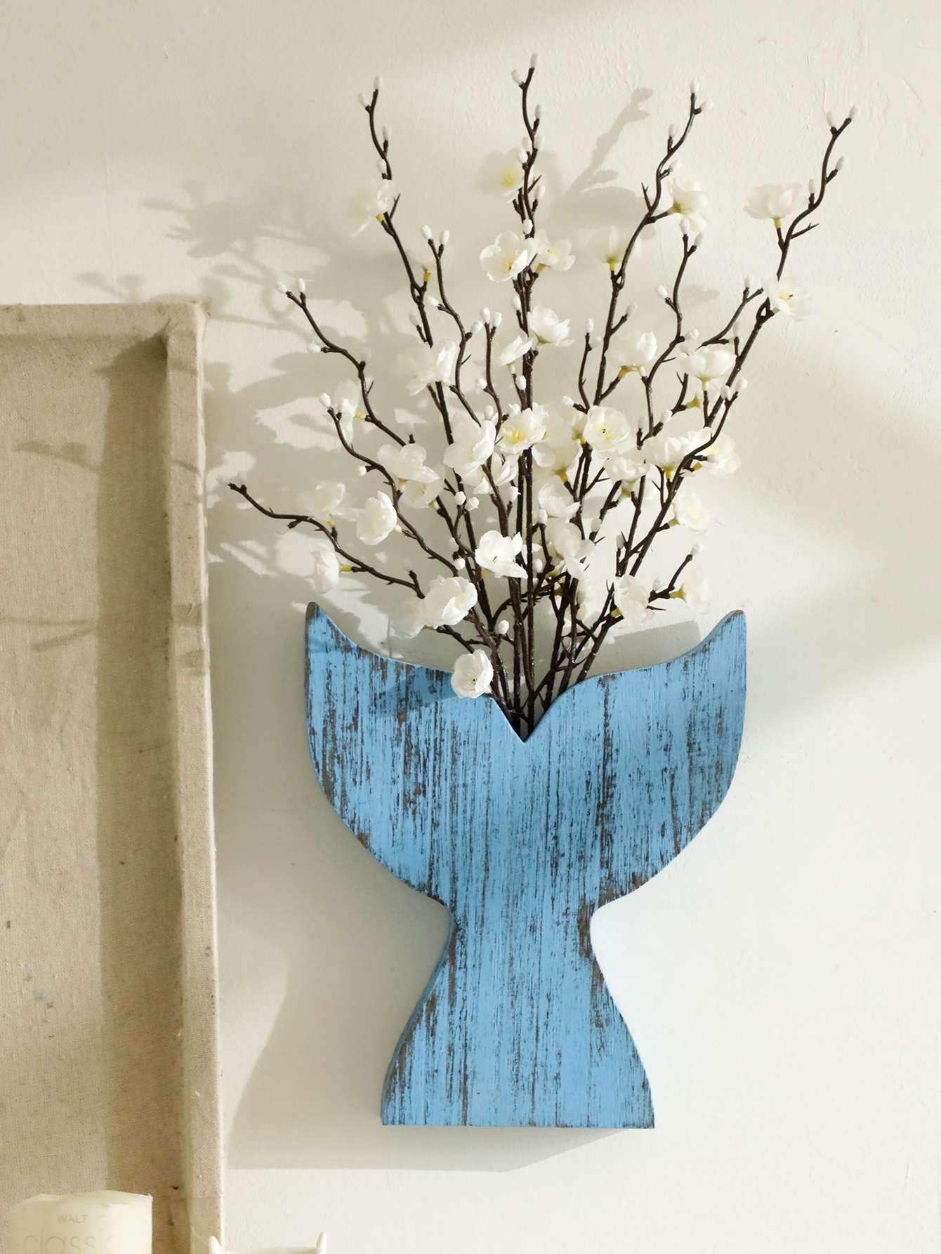 Nautical Wooden Vase Whale Tai - Dried Flower Bulk のレビューと価格