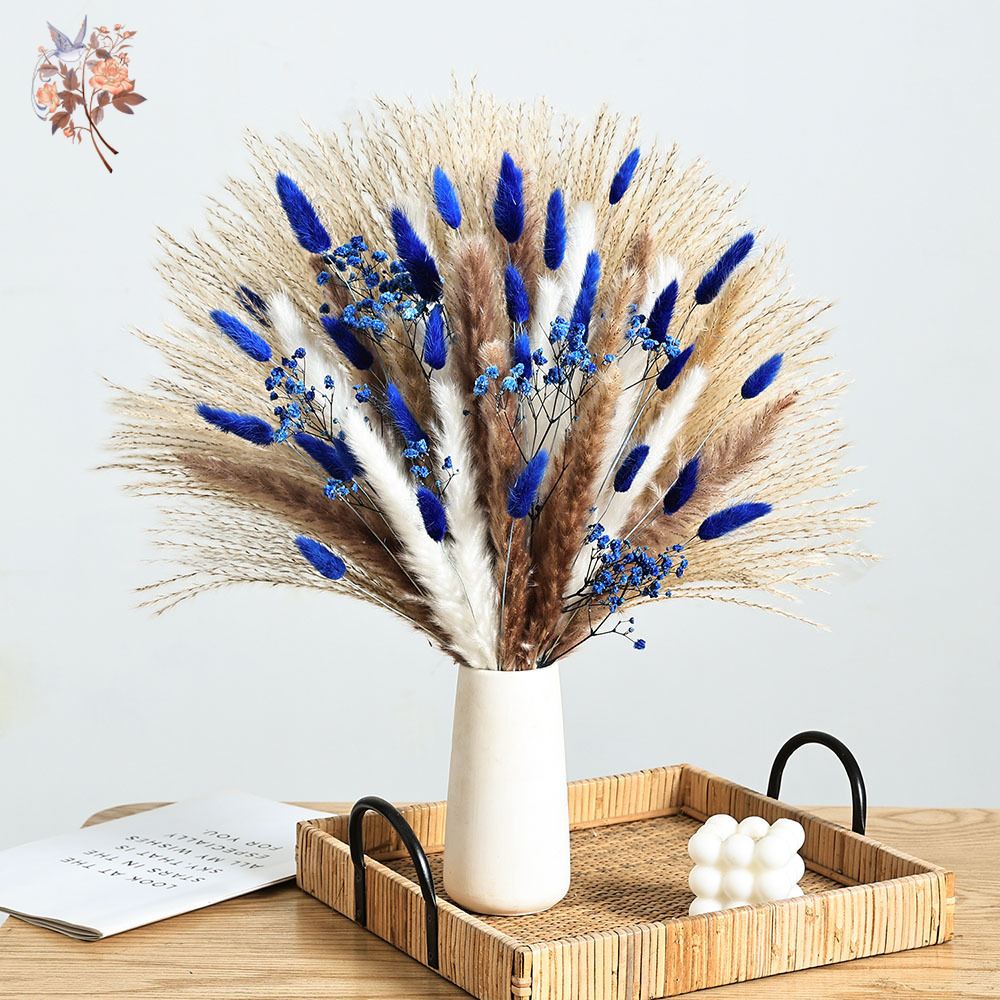 70 Stem Blue Fluffly Rabbit Ta - Dried Flower Bulk のレビューと価格
