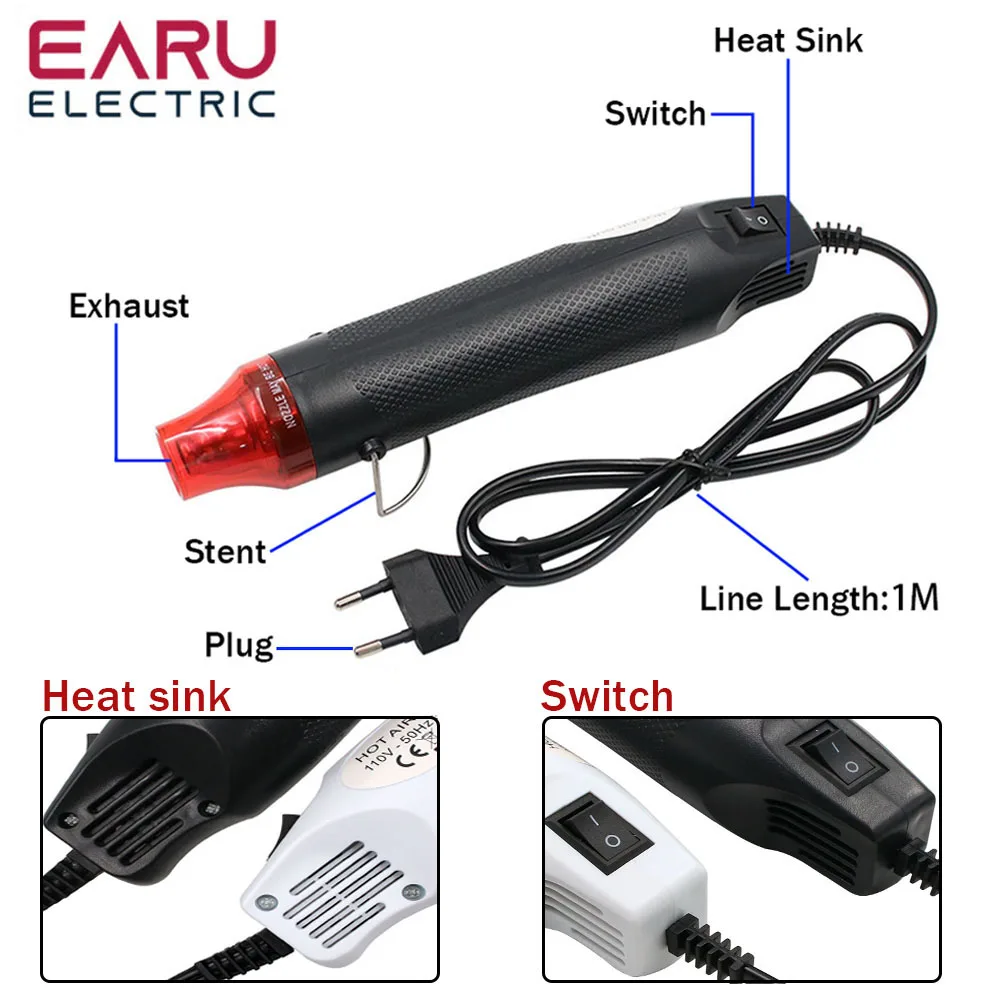 300W Mini Hot Air Gun Handheld - Heat Gun Small のレビューと価格