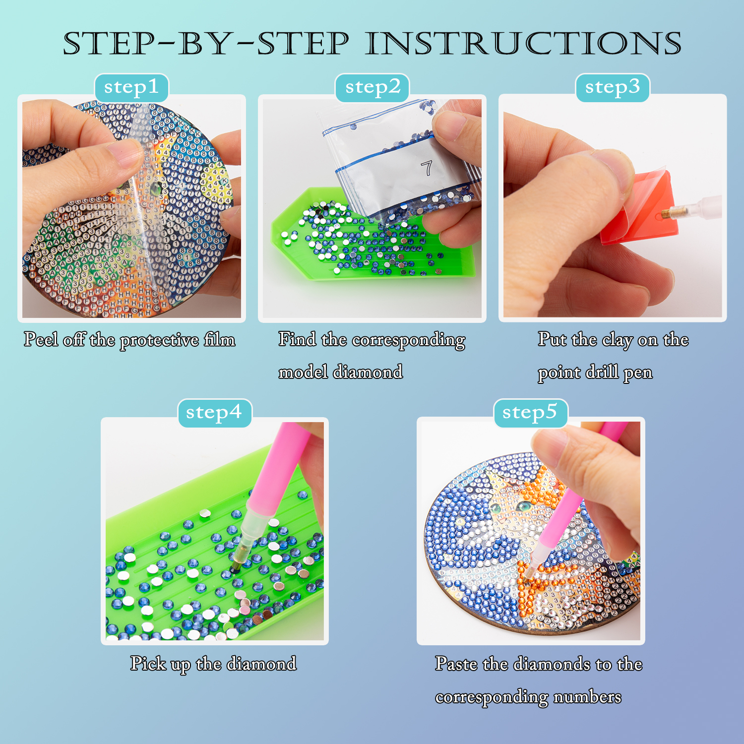 8 pieces/set of diamond painti - Resin Craft Kit のレビューと価格