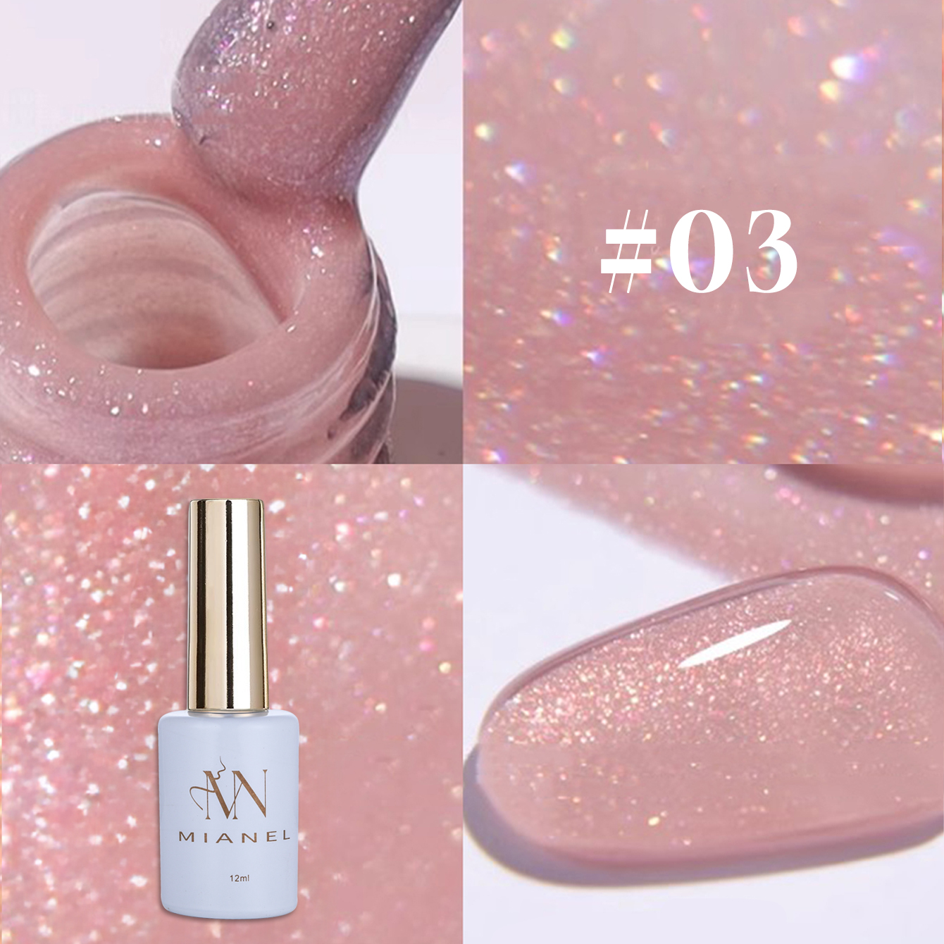 MIANEL 12ML 1PCS Fugitive Whit - Resin Glitter Pack のレビューと価格