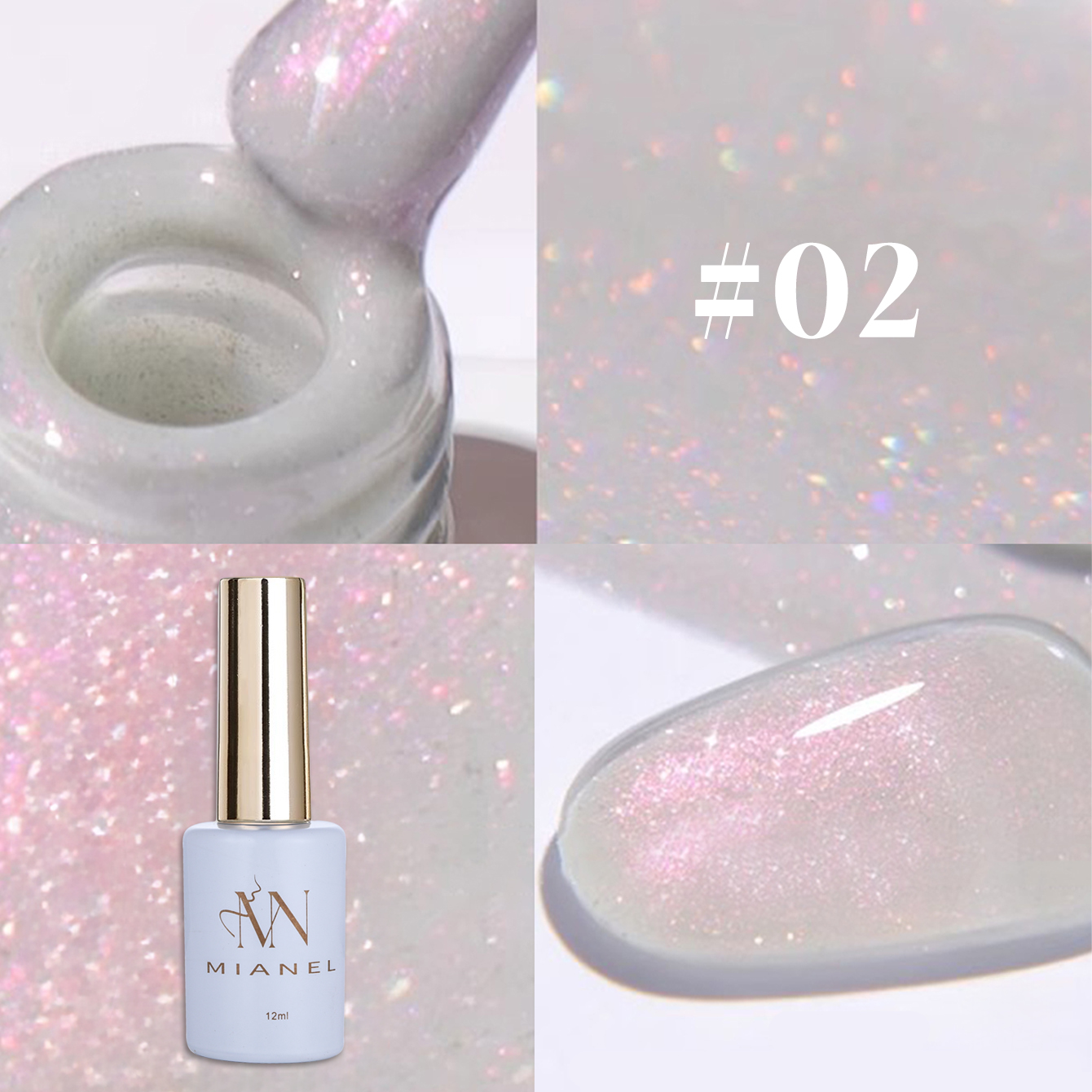 MIANEL 12ML 1PCS Fugitive Whit - Resin Glitter Pack のレビューと価格
