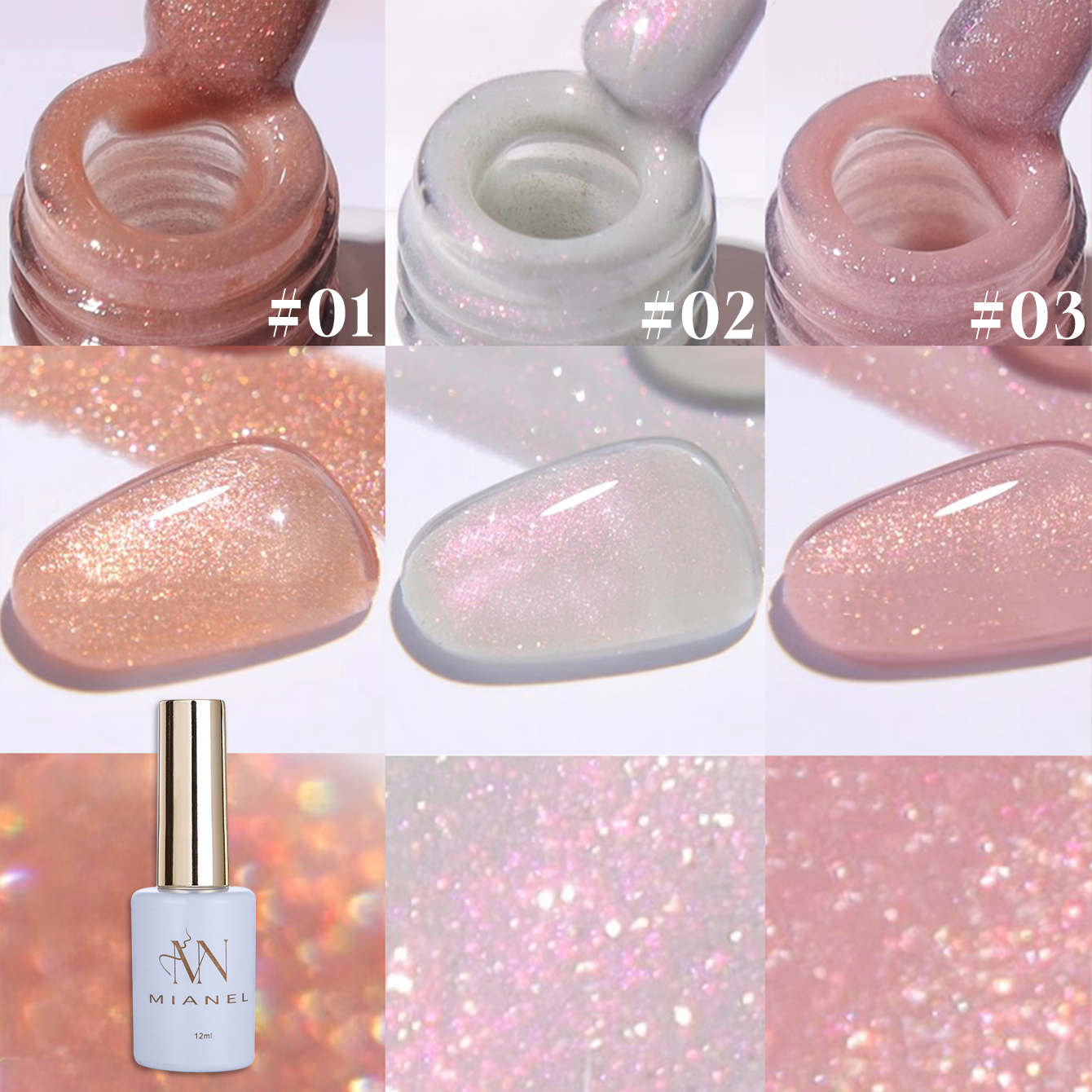 MIANEL 12ML 1PCS Fugitive Whit - Resin Glitter Pack のレビューと価格