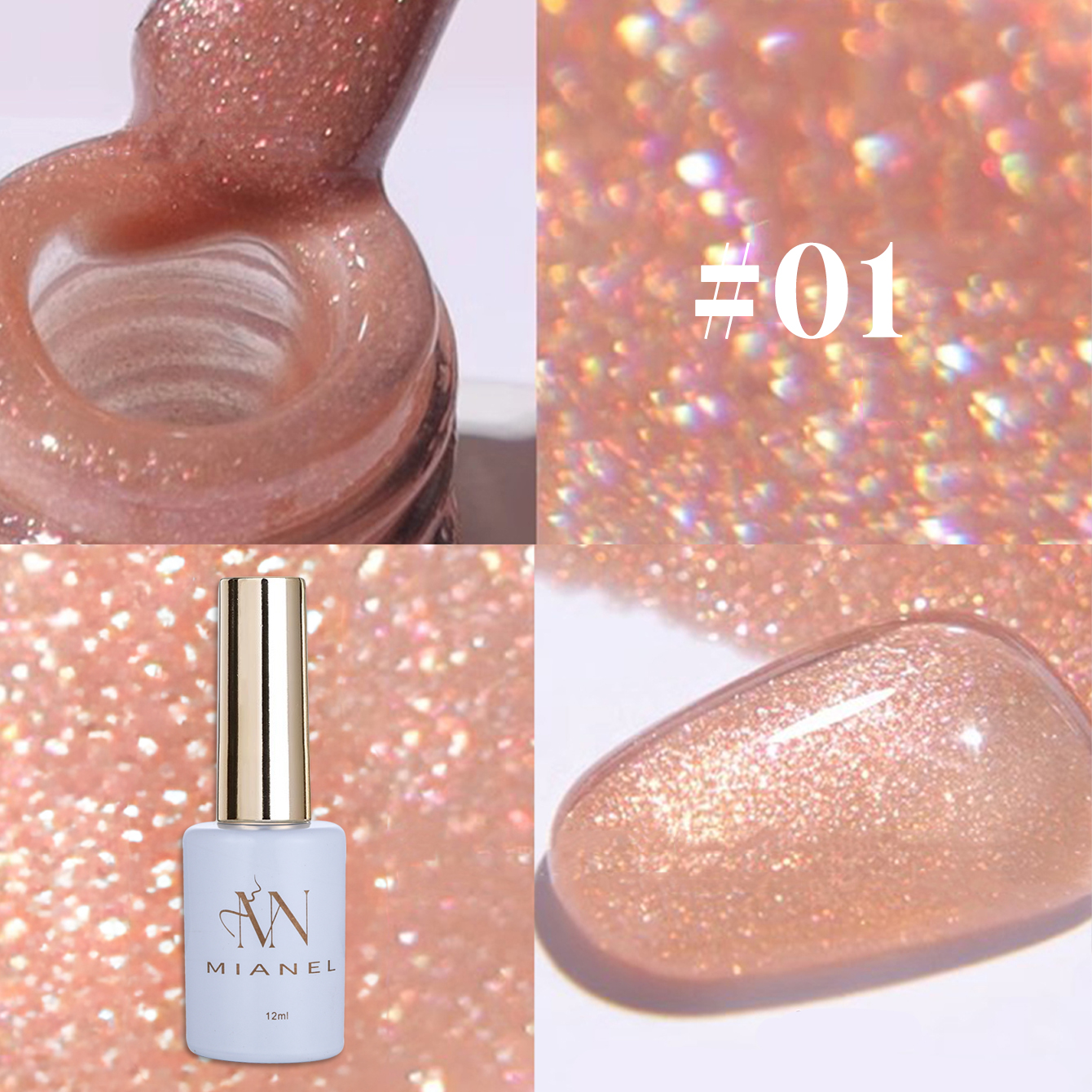 MIANEL 12ML 1PCS Fugitive Whit - Resin Glitter Pack のレビューと価格