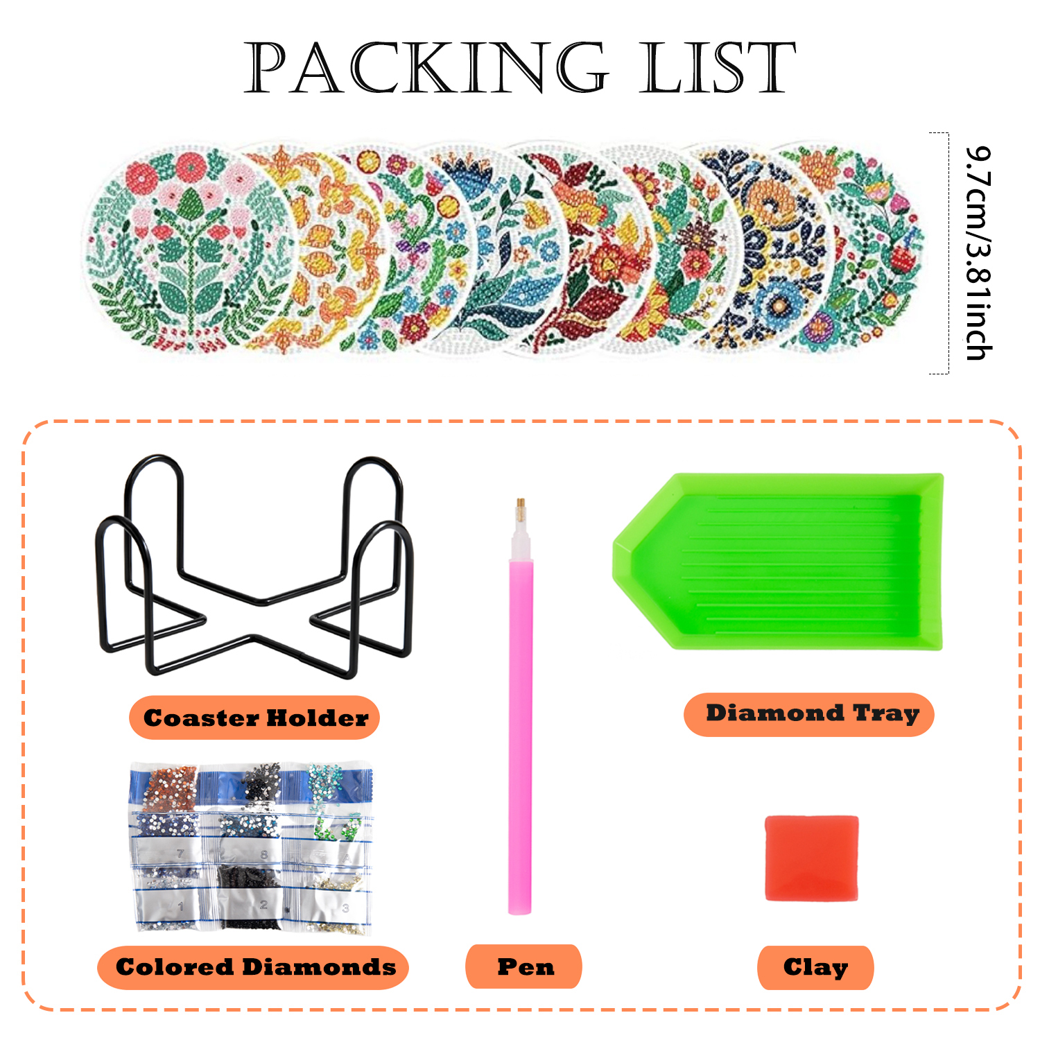 8-piece set/Diamond painting c - Resin Craft Kit のレビューと価格