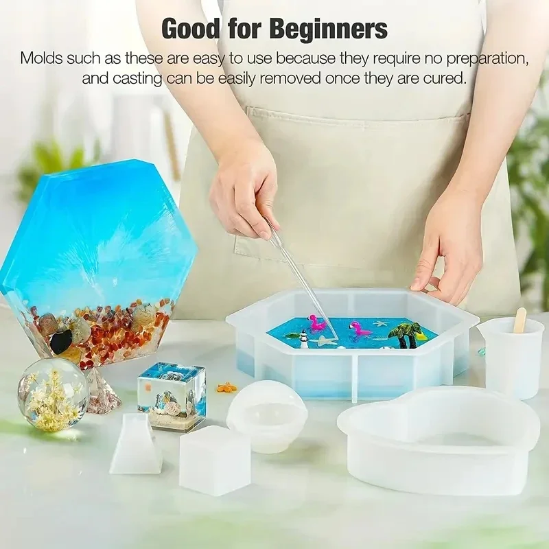 3/7pc Large Silicone Resin Mol - Flower Preservation Resin のレビューと価格