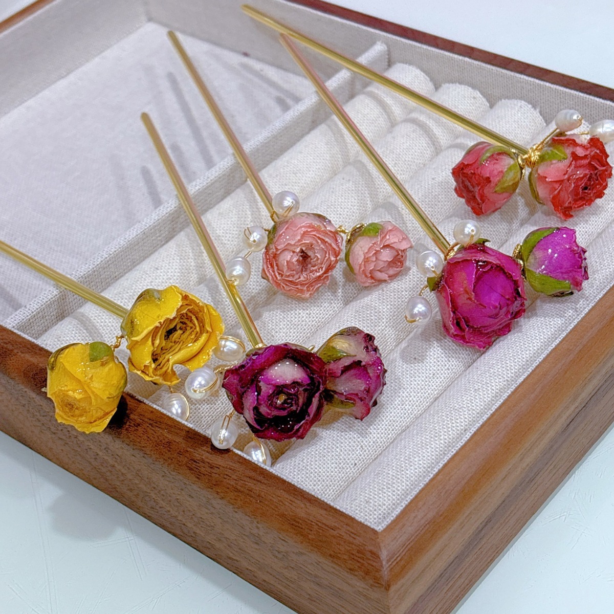 5pcs Drip Glue Roses Dried Flo - Dried Flower Bulk のレビューと価格