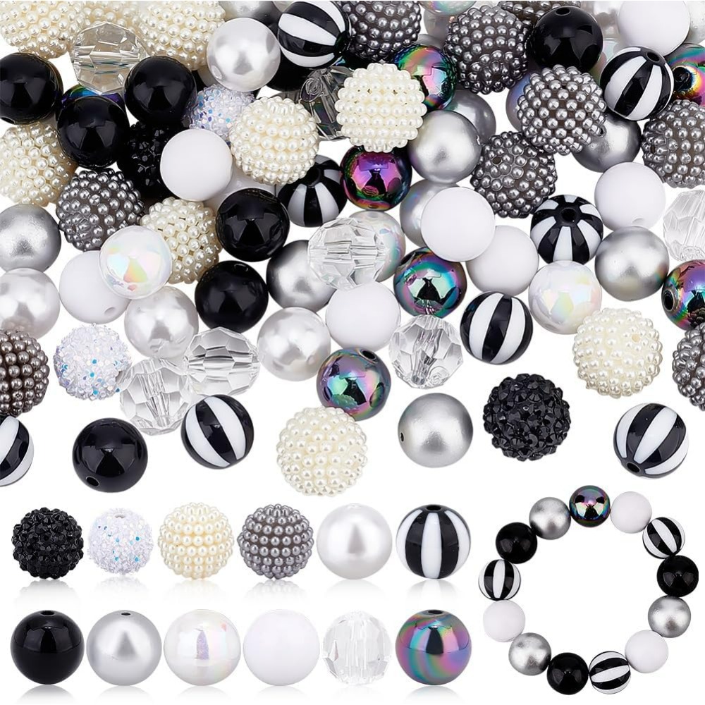 106pcs Chunky Beads 12 Styles  - Resin Crafts のレビューと価格