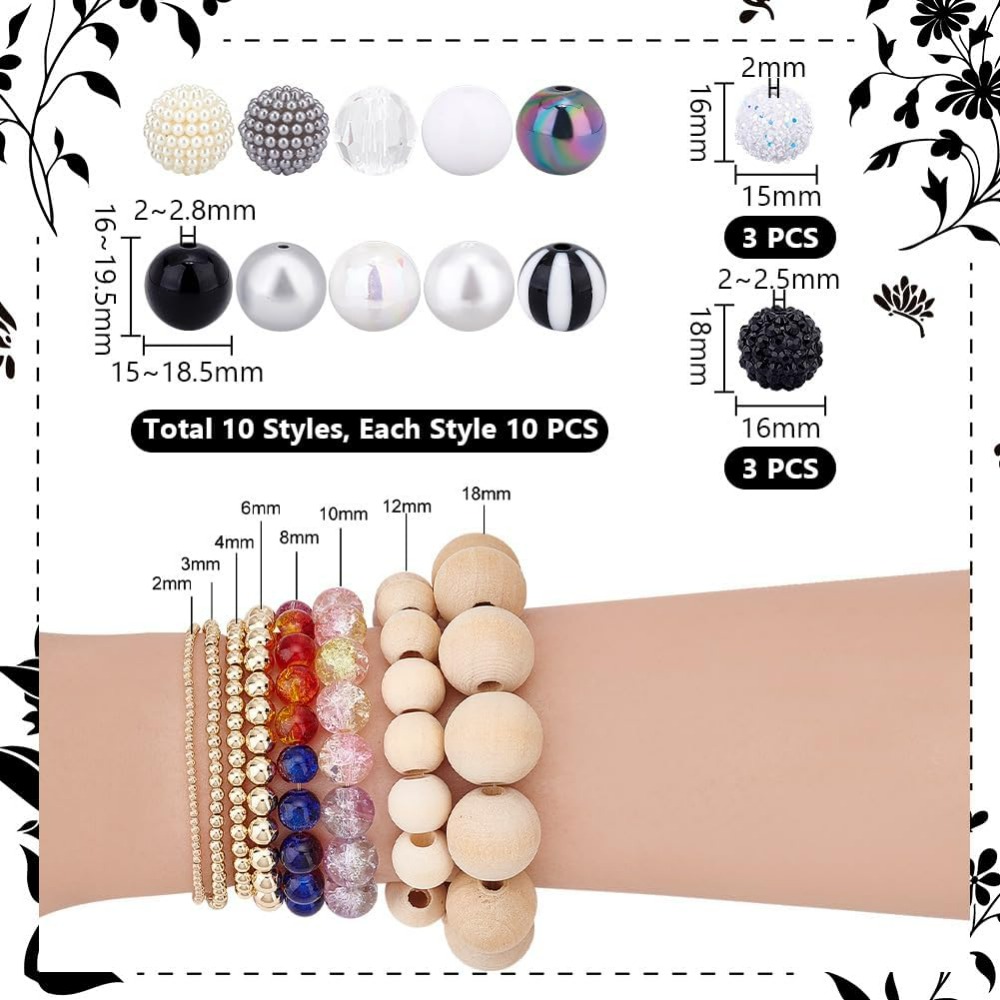 106pcs Chunky Beads 12 Styles  - Resin Crafts のレビューと価格