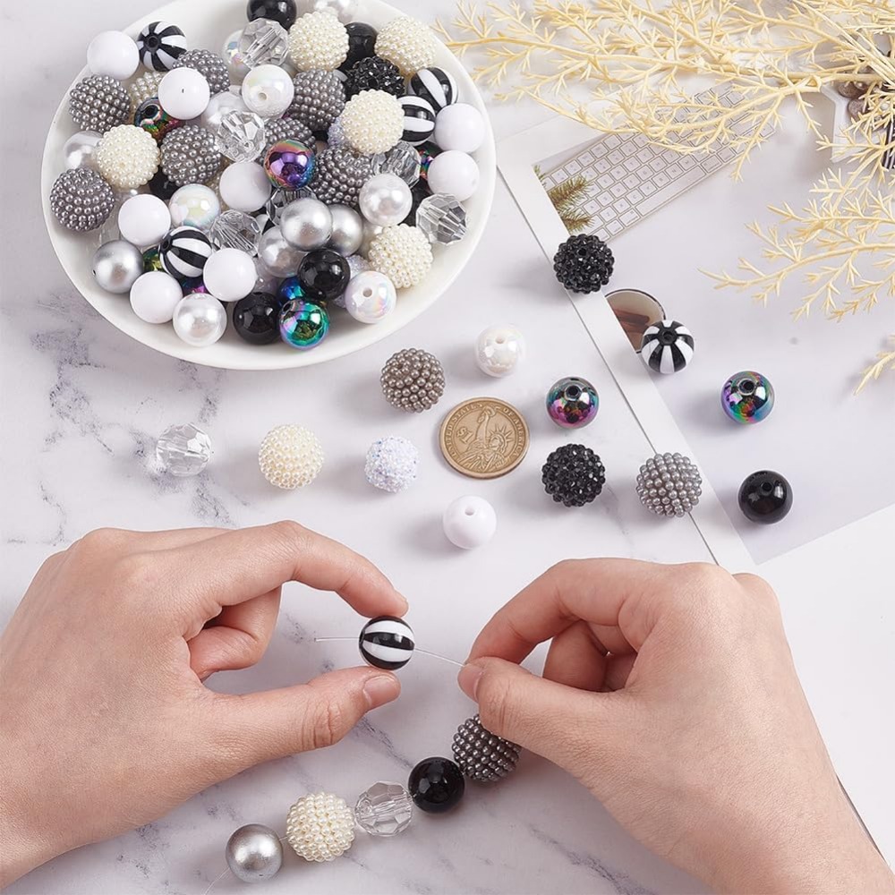 106pcs Chunky Beads 12 Styles  - Resin Crafts のレビューと価格