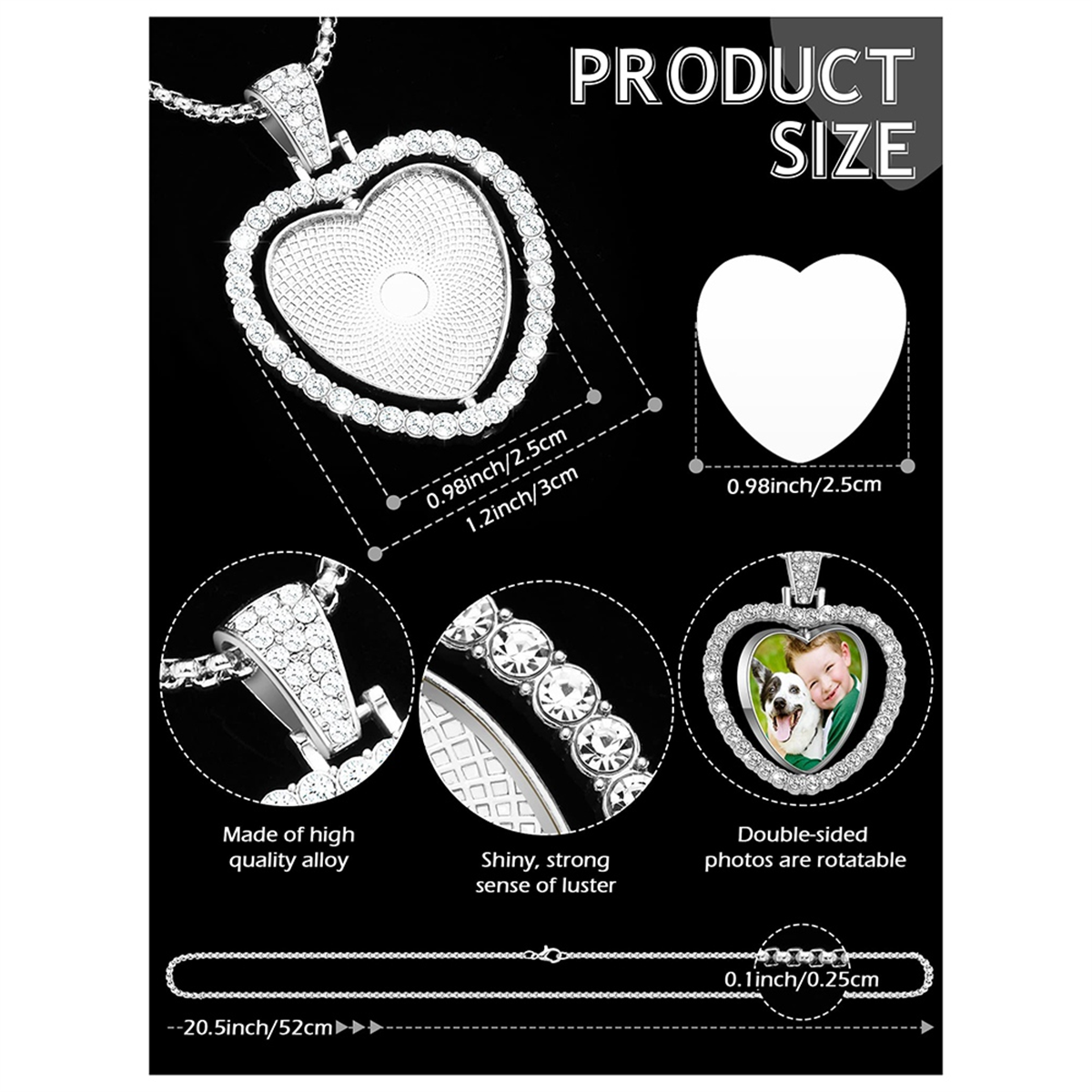 24Pcs Sublimation Rhinestone T - Bezels Set Pendant のレビューと価格