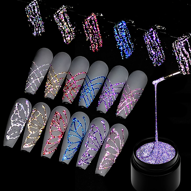6Pcs/Set Reflective Glitter Sp - Resin Glitter Pack のレビューと価格