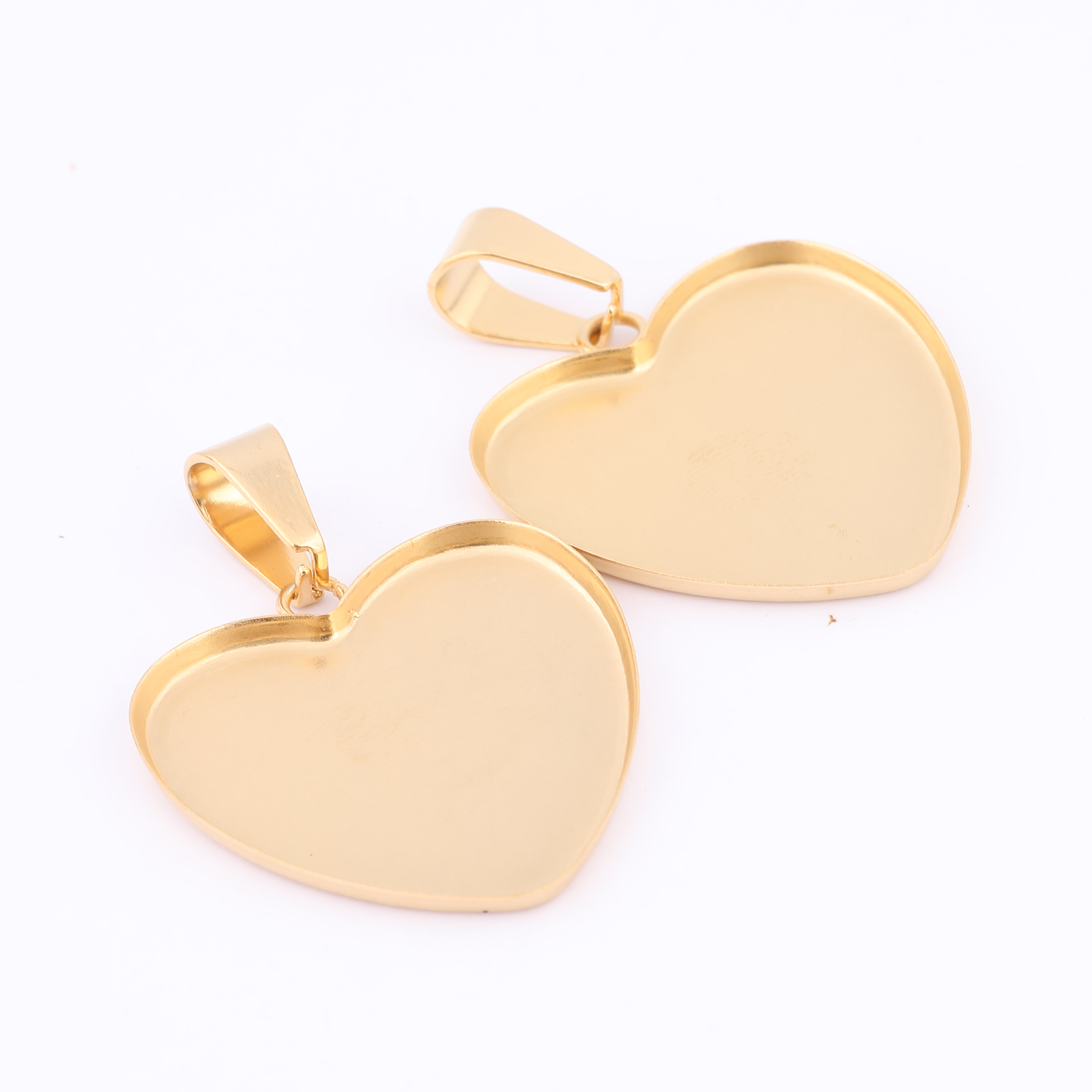 10pcs Stainless Steel Gold Pla - Bezels Set Pendant のレビューと価格