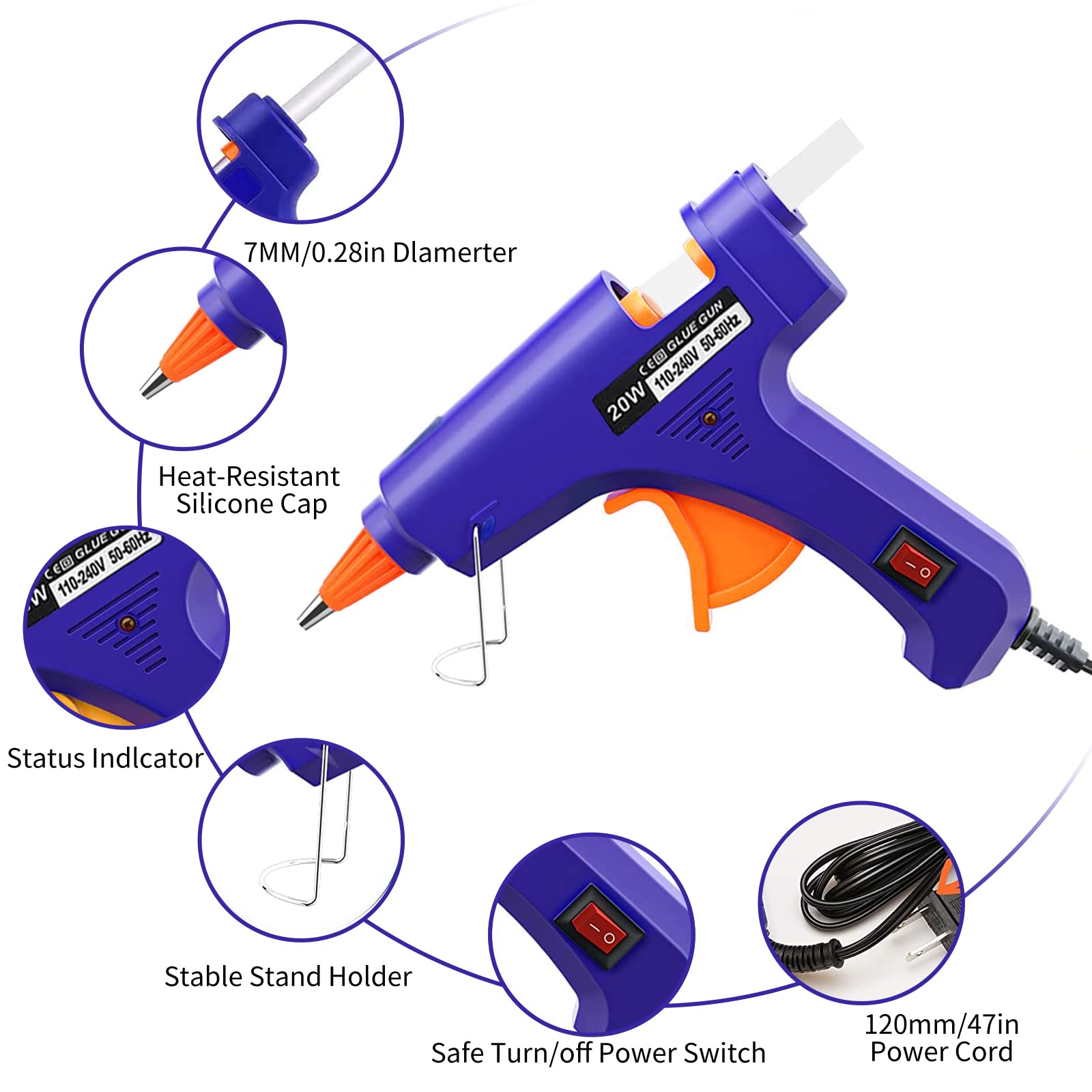20W Hot Melt Glue Gun Househol - Heat Gun Small のレビューと価格