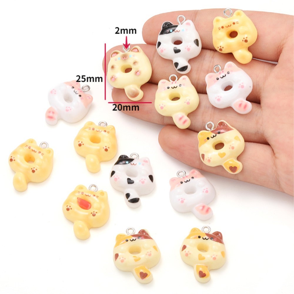 10Pcs Kawaii Cartoon Cat Resin - Resin Crafts Diy のレビューと価格