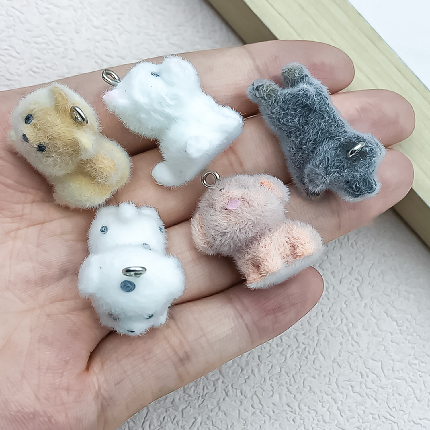 5pcs&1pc Flocked Resin Animal  - Resin Craft Kit のレビューと価格