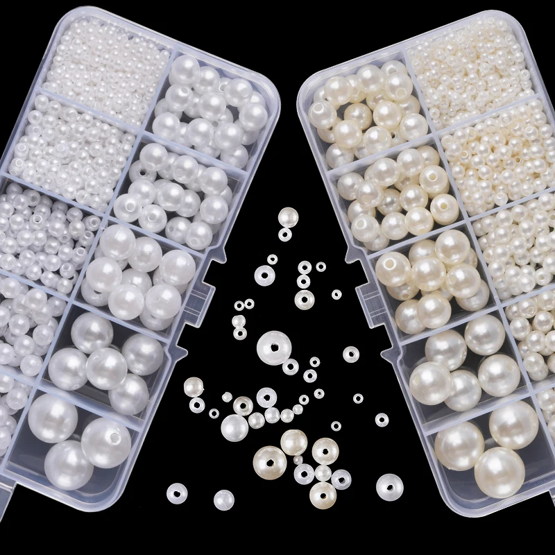 800pcs Artificial Faux Pearl R - Resin Jewelry Kit のレビューと価格