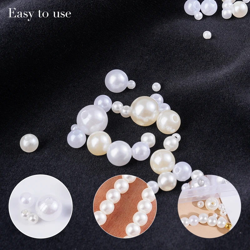 800pcs Artificial Faux Pearl R - Resin Jewelry Kit のレビューと価格