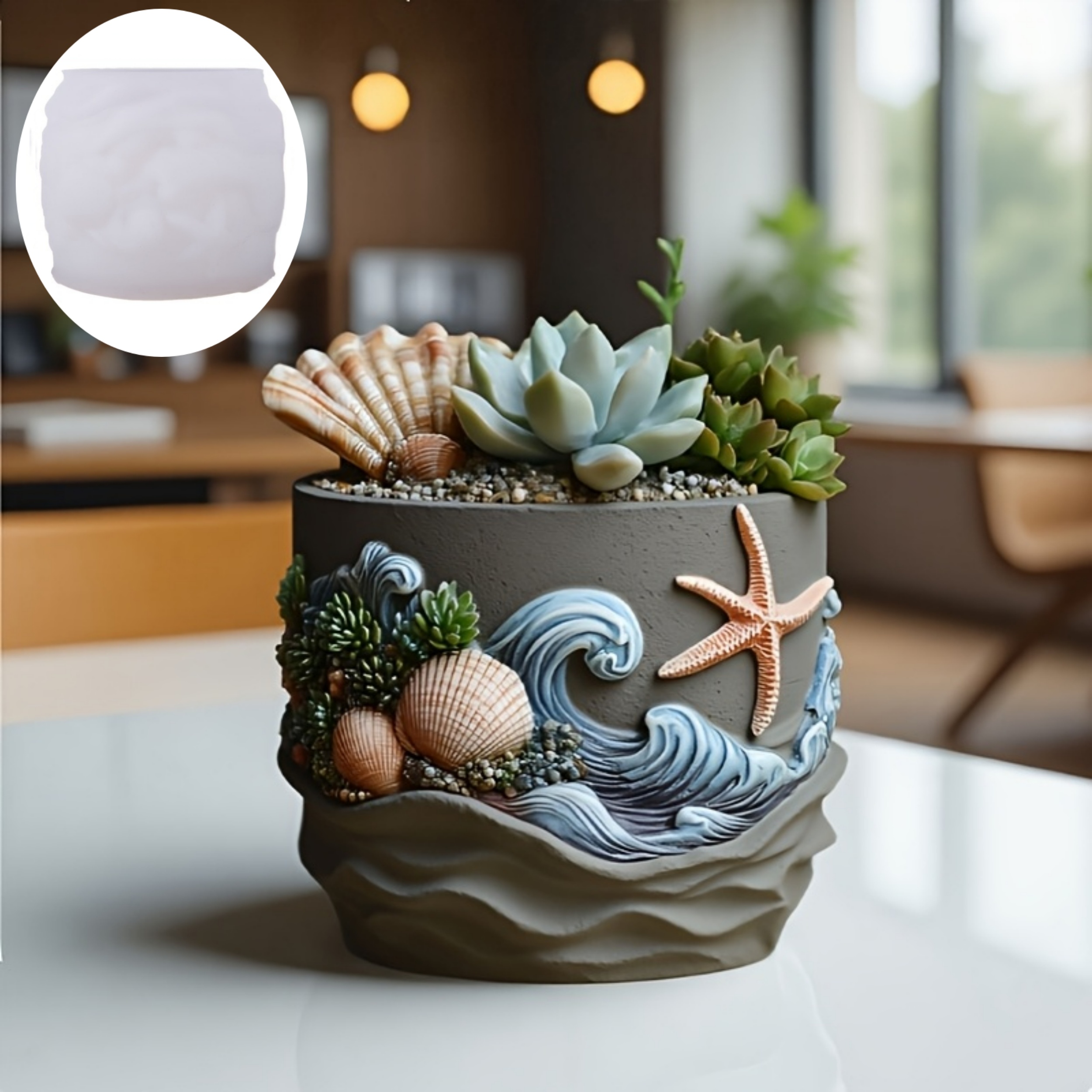 Resin silicone mold 3D ocean w - Resin Ocean Wave Mold のレビューと価格
