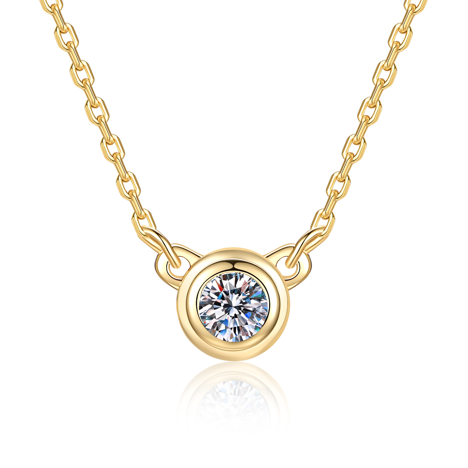 S925 Sterling Silver Moissanit - Bezels Set Pendant のレビューと価格