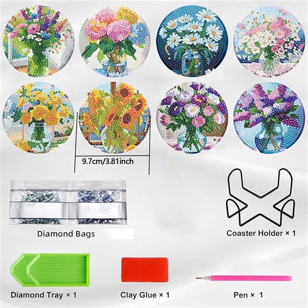 8-piece set of diamond paintin - Resin Craft Kit のレビューと価格